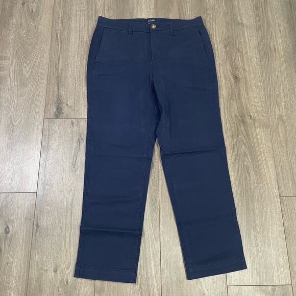 J Crew High Rise Girlfriend Chino Petite Casual Workwear Pants US Women's 6P New - Picture 2 of 5